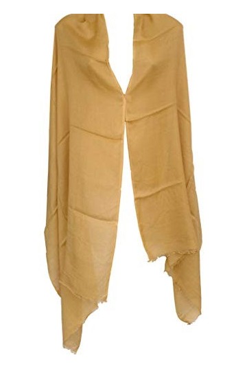 Rastogi handicrafts Wraps Châle long uni en viscose pour femme Taille standard - Marron - défaut