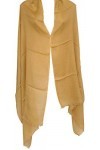 Rastogi handicrafts Wraps Châle long uni en viscose pour femme Taille standard - Marron - défaut