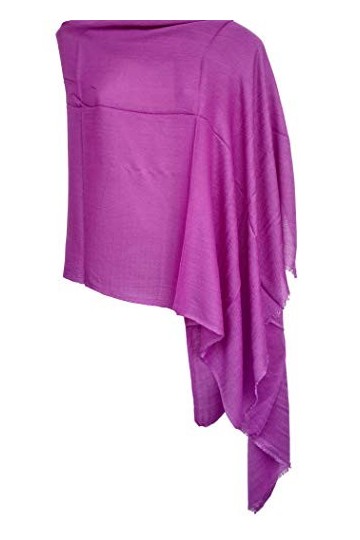 Rastogi handicrafts Wraps Châle long uni en viscose pour femme Taille standard - Violet - défaut