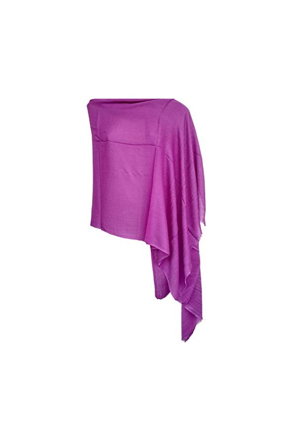 Rastogi handicrafts Wraps Châle long uni en viscose pour femme Taille standard - Violet - défaut