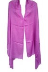 Rastogi handicrafts Wraps Châle long uni en viscose pour femme Taille standard - Violet - défaut