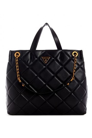 Guess Cessily Girlfriend Shopper, Sac Femme, Noir, Taille Unique