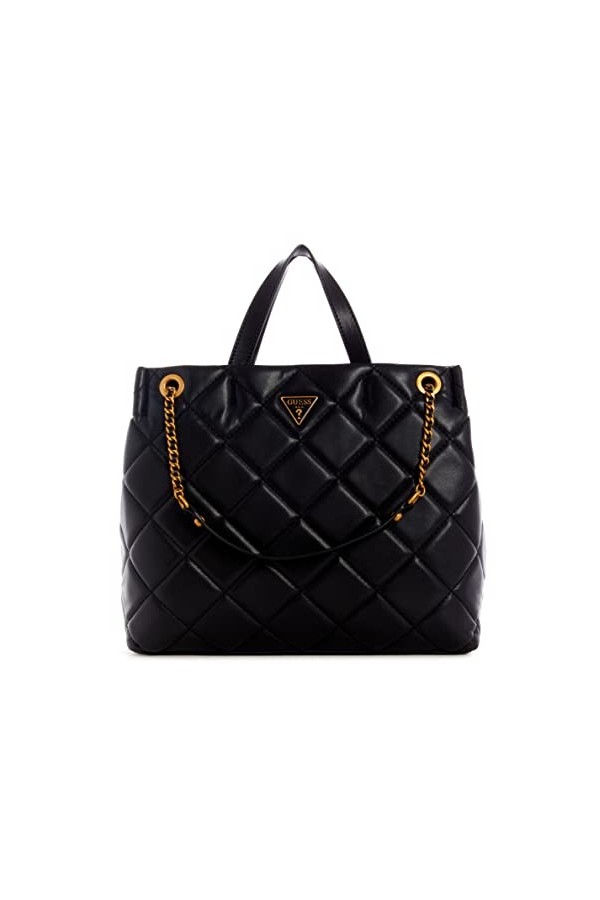 Guess Cessily Girlfriend Shopper, Sac Femme, Noir, Taille Unique
