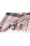 Châle décharpes dhiver pour dames, écharpe rose clair à carreaux de luxe pour femmes, châles en peluche dhiver, écharpes c