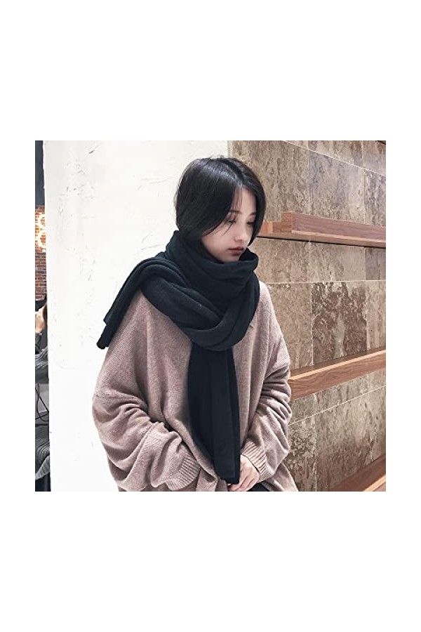 Bysonglezai Foulard Femme Echarpe Homme Châle Nouveau Imitation Cachemire Femmes Écharpe Hiver Solide Écharpe Wrap Châle Pash
