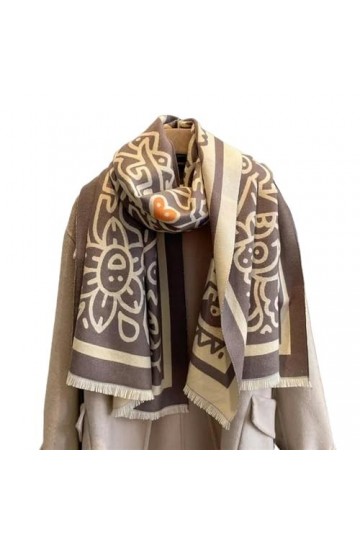PARREN Écharpe DHiver Hiver Mignon Cachemire Écharpe Femmes Design De Luxe Épais Pashmina Couverture Chaude Châle Écharpe