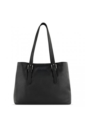 bugatti Bella grand sac à main pour femmes - cuir, noir