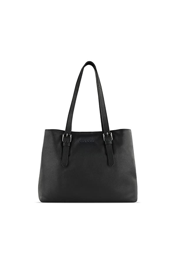 bugatti Bella grand sac à main pour femmes - cuir, noir