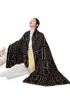 UKKO Echarpe Femme Cachemire Écharpe Hivernale Épaisse Douce Chaude Pashmina Foulards Châle Femelle-65X180Cm