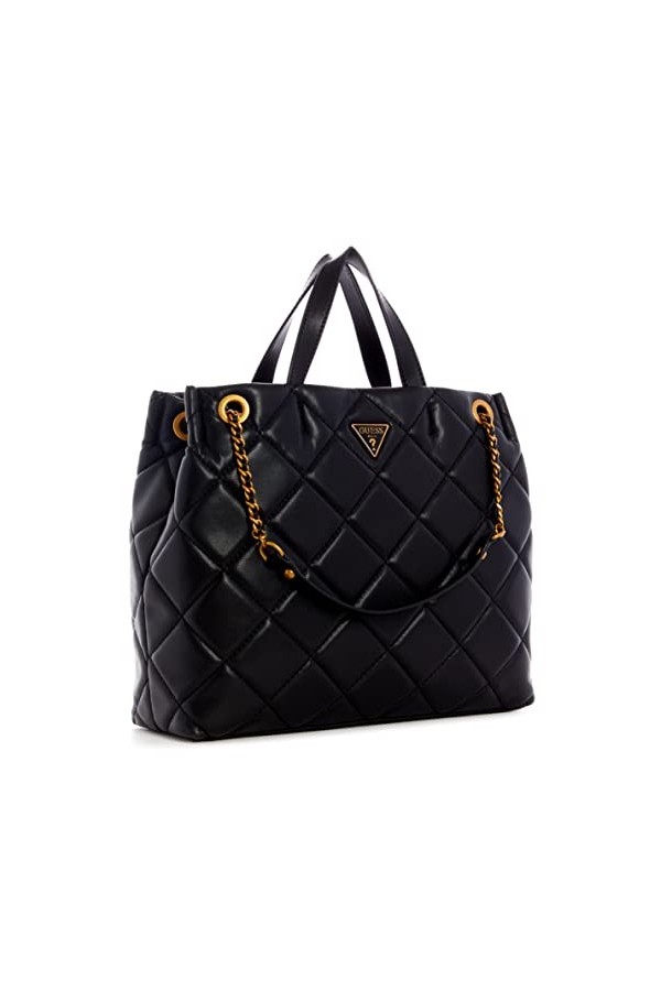 Guess Cessily Girlfriend Shopper, Sac Femme, Noir, Taille Unique