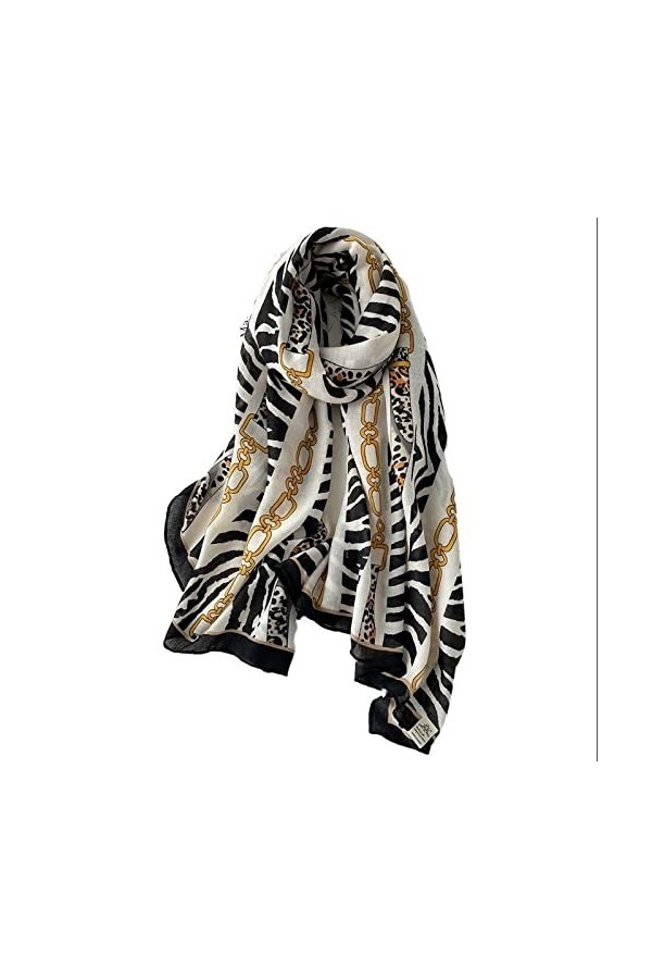 Écharpe cadeau Hiver Women Faune Foulard Mode Print Coton Hijabs Foulards for Dames Châles Enroulées Foulards à col léger Pas