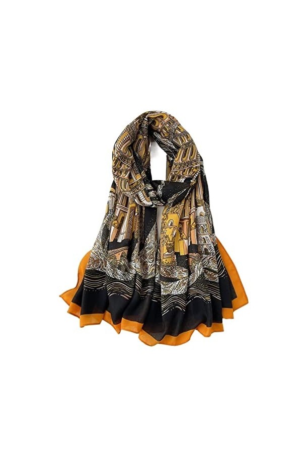Écharpe cadeau Hiver Women Faune Foulard Mode Print Coton Hijabs Foulards for Dames Châles Enroulées Foulards à col léger Pas