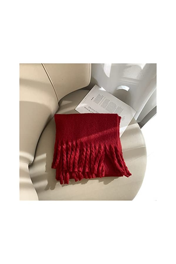 LiFBeauTiFul Imitation Cachemire écharpe Hiver Preppy Style Solide Poilu écharpe Pashmina Gland Mujer Femme Foulard Bufanda W