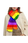 HELLHERO Écharpe chaude dautomne et dhiver pour femmes et hommes par temps froid, Arc-en-ciel, XL
