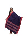 Kullu Himachali Écharpe en laine pour femme 101,6 x 203,2 cm - bleu -