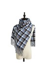 Bysonglezai Foulard Femme Cheveux pour De Hiver en Echarpe Scarf Écharpe Femme Automne Hiver Chaud Écharpes À Carreaux De Pre