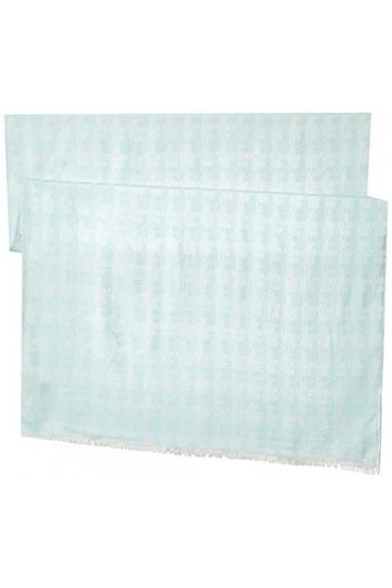 Karl Lagerfeld Paris Karl Head Écharpe Pashmina en Rayonne Bicolore Temps Froid, Bleu Ciel, Taille Unique Femmes