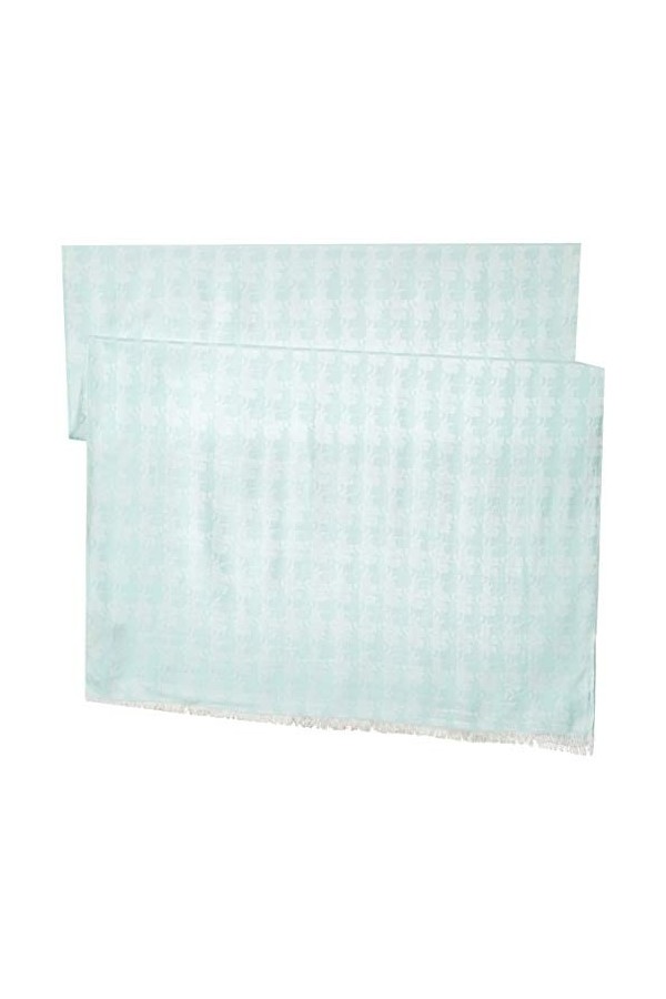 Karl Lagerfeld Paris Karl Head Écharpe Pashmina en Rayonne Bicolore Temps Froid, Bleu Ciel, Taille Unique Femmes