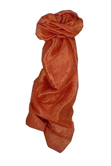 Pashmina & Silk Foulard 100% Soie Brut Prime Modèle Saigon Lua Van Salmon