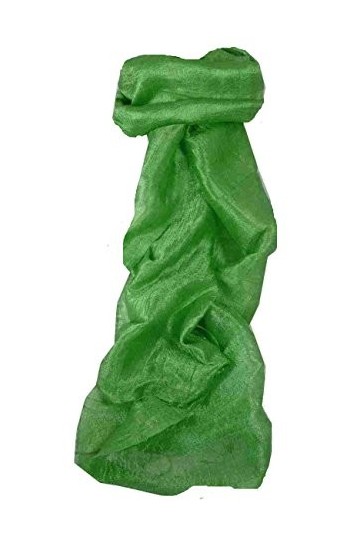 Pashmina & Silk Foulard 100% Soie Brut Prime Modèle Saigon Lua Van Light Teal
