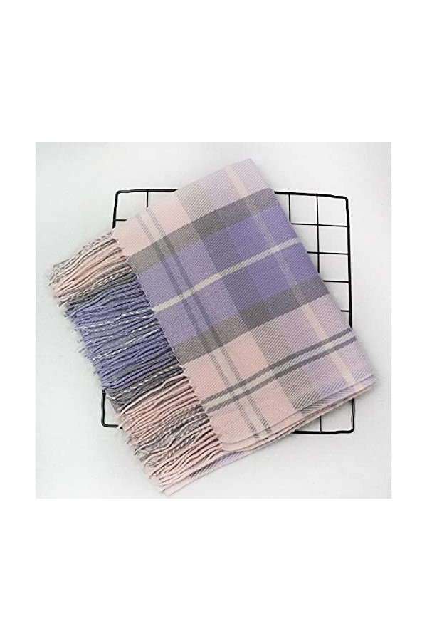 Châles, écharpes, écharpe Femmes Hiver Automne Chaud Doux Dame Long châle Pashmina épais Tartan Plaid Cachemire écharpe avec 