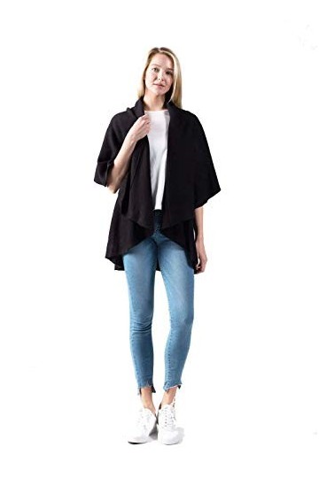 Look By M Basic Châle pour femme, gris