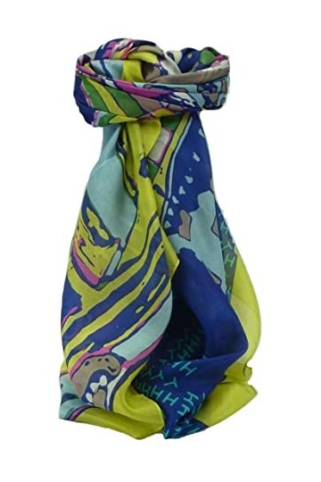 Pashmina & Silk Echarpe Soie de Mûrier Contemporary Palar Multicolor de