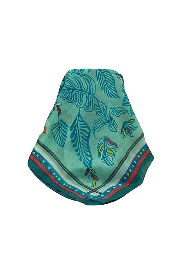 Pashmina & Silk Echarpe Soie de Mûrier Contemporary Barak Blue de