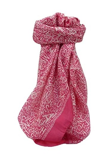 Pashmina & Silk Echarpe Soie de Mûrier Contemporary Mila Pink de