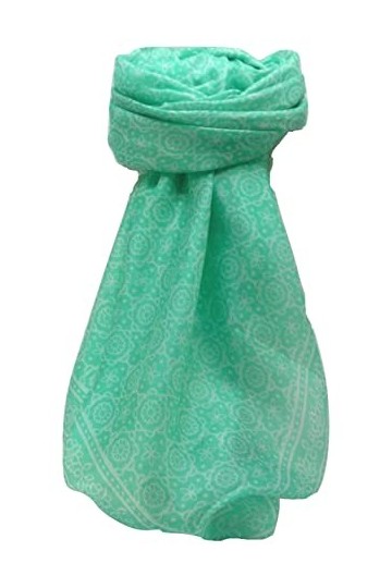 Pashmina & Silk Echarpe Soie de Mûrier Contemporary Adoni Aqua de
