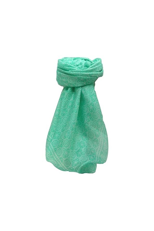 Pashmina & Silk Echarpe Soie de Mûrier Contemporary Adoni Aqua de