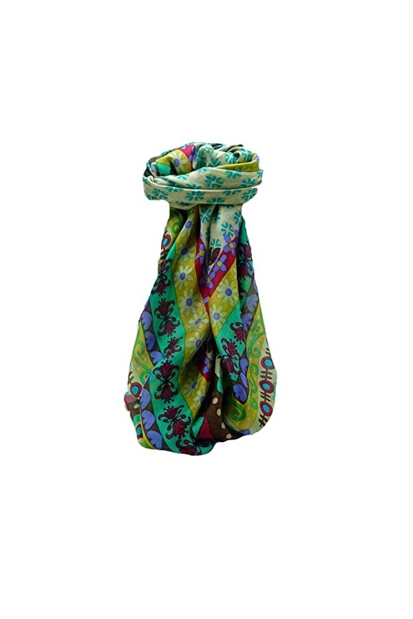 Pashmina & Silk Echarpe Soie de Mûrier Contemporary Geometric G114 de