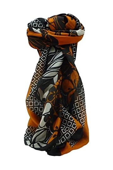 Pashmina & Silk Echarpe Soie de Mûrier Contemporary Geometric G118 de