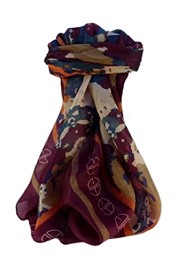 Pashmina & Silk P&S Foulard Soie de Mûrier Contemporary Mitali Wine