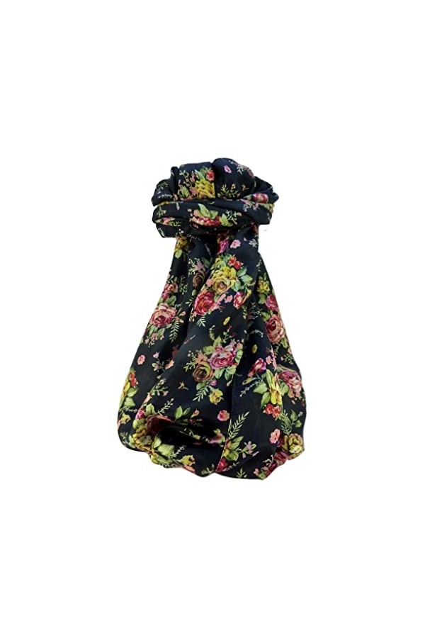 Pashmina & Silk P&S Foulard Soie de Mûrier Contemporary Desiraju Black