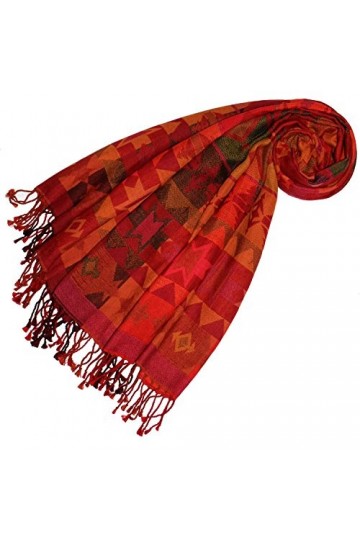 LORENZO CANA Pashmina de 90% Cotton et 10% Laine pour la femme – écharpe avec de laine merino - 70 cm x 180 cm – une sensatio