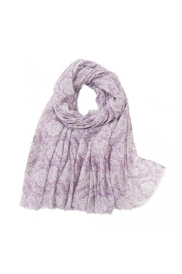 RILOOP Châle en Viscose à franges florales pour femme, écharpe Pashmina imprimée, étole, Hijab musulman
