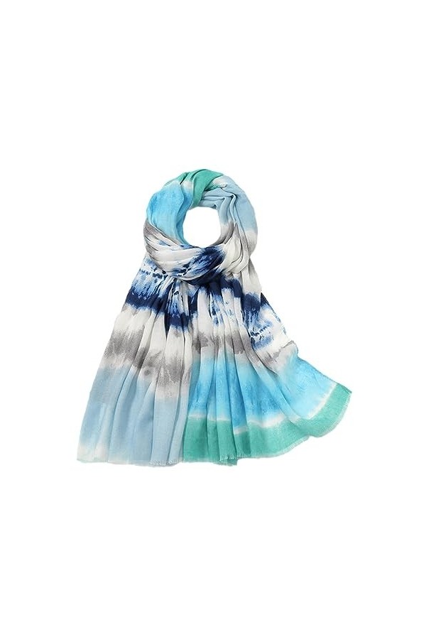 RILOOP Châle en Viscose à franges florales pour femme, écharpe Pashmina, étole, Hijab musulman, mode automne