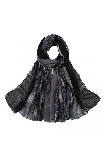 Écharpe fine en Viscose à carreaux dégradés ombrés pour femme, châle en Voile imprimé, Pashmina, Hijab musulman, mode automne