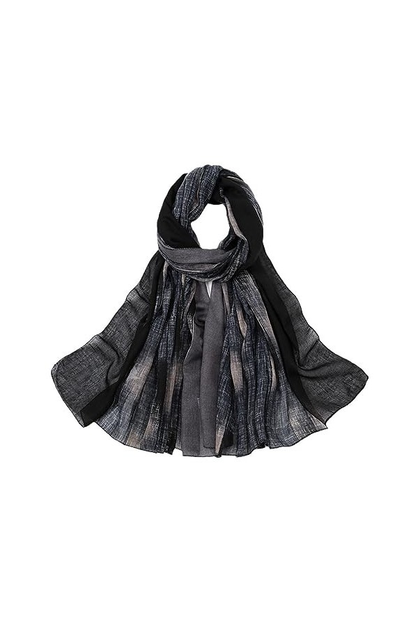 Écharpe fine en Viscose à carreaux dégradés ombrés pour femme, châle en Voile imprimé, Pashmina, Hijab musulman, mode automne