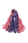 Mode Ombre plissé rides Viscose châle écharpe dame dégradé bandeau enveloppement Pashmina musulman Hijab casquettes