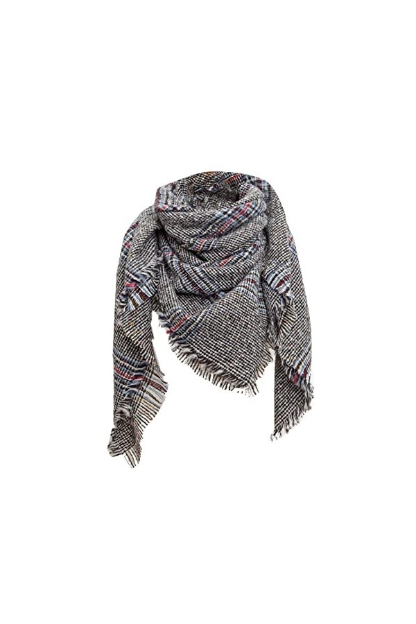 SATUSA Écharpe en cachemire pour femme - Grande étole légère et élégante - Grande écharpe chaude en cachemire Pashmina - Écha