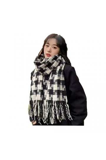KAYNO Hiver Écharpe Hiver Plaid Imitation cachemire écharpe femmes luxe multicolore chaud châle enveloppe gland Pashmina écha