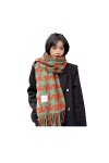 KAYNO Hiver Écharpe Hiver Plaid Imitation cachemire écharpe femmes luxe multicolore chaud châle enveloppe gland Pashmina écha
