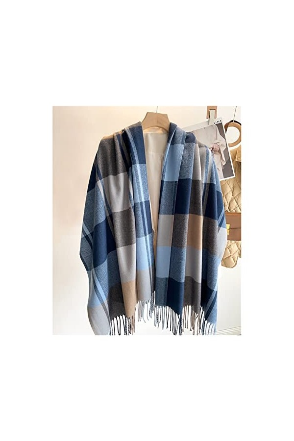 LiFBeauTiFul Nouveau Cachemire Hiver Chaud Écharpe Châle for Femmes Pashmina Couverture avec Tessel Tête Foulards Color : WT