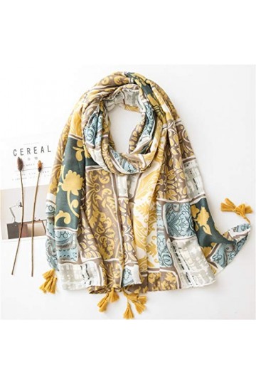 NXYJD Dames Mode Plaine Gland Viscose châle écharpe Automne Hiver Impression Chaud épais Pashmina volé Hijab