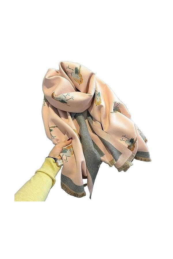 ZONTO Châle Femmes Châle En Cachemire Écharpe Hivernale Et Écharpe Imprimée Couverture Écharpe Épaisse Chaude Pour Les Femmes