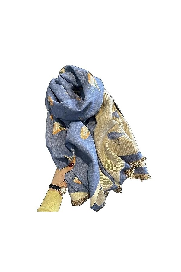 ZONTO Châle Femmes Châle En Cachemire Écharpe Hivernale Et Écharpe Imprimée Couverture Écharpe Épaisse Chaude Pour Les Femmes