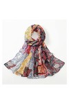 YOKWI Hijabs for Femmes, Longue écharpe châle, Lady Print Pashmina Stole Wrap Snood Hijab Veil Color : Vs50201, Size : 170 *