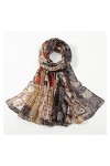 YOKWI Hijabs for Femmes, Longue écharpe châle, Lady Print Pashmina Stole Wrap Snood Hijab Veil Color : Vs50201, Size : 170 *